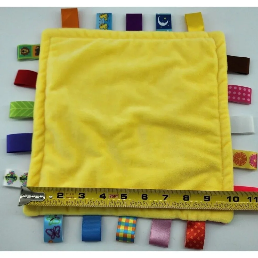 X2‎ Cong Erle Pink Lovey Baby Blanket Security Ribbons Tags Butterflies Flowers